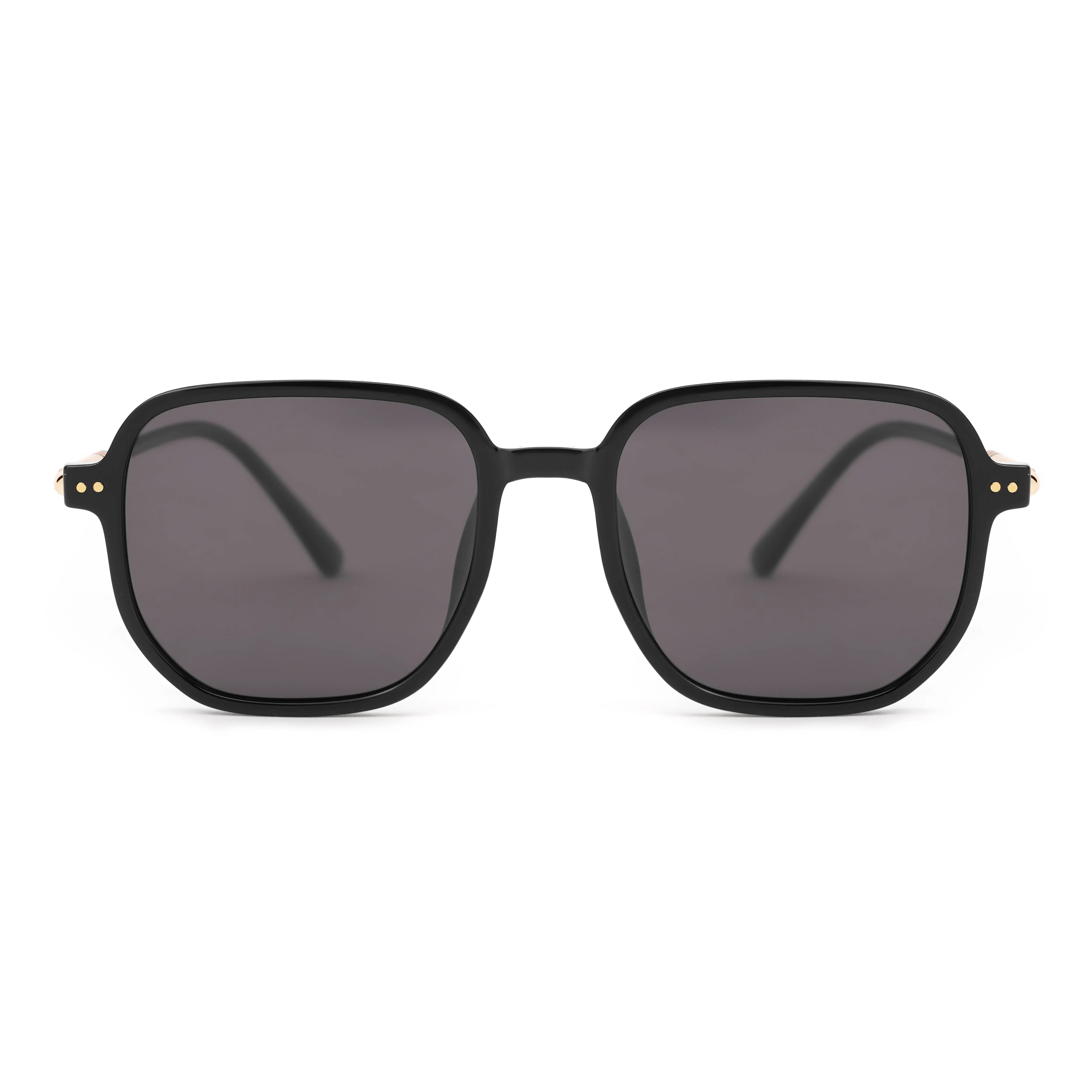 ASTRIS 01 Jet Black Chunky Square Sunglasses