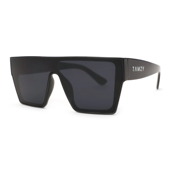 BEAM 03 Jet Black Flat-Top Sunglasses - Tamzy